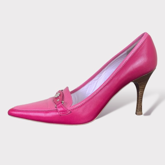 Escada Fuschia Pink Heels Shoes - Picture 2 of 7